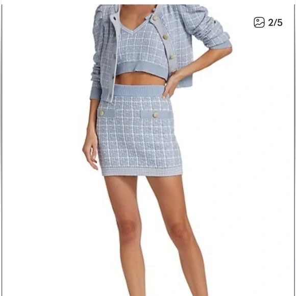 LoveShackFancy Light Blue Callington skirt - Picture 4 of 9